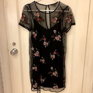 American Eagle Black Floral Dress Size Medium